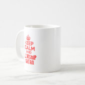 Behalten Sie ruhige Anbetung Satan Kaffeetasse (Vorderseite Links)
