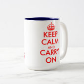 Behalten Sie ruhige Angestelltanerkennungs-Tasse | Zweifarbige Tasse (VorderseiteRechts)