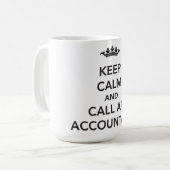 Behalten Sie ruhige Buchhalter-Tasse Kaffeetasse (Vorderseite Links)