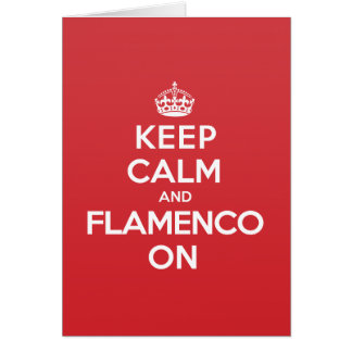 Behalten Sie ruhige Flamenco-Gruß-Anmerkungs-Karte