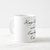 Behalten Sie ruhige Häkelarbeit an Kaffeetasse (Vorderseite Links)