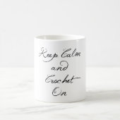 Behalten Sie ruhige Häkelarbeit an Kaffeetasse (Mittel)