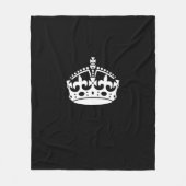 Behalten Sie ruhige Krone auf Schwarzem Fleecedecke (Vorderseite)