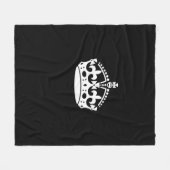 Behalten Sie ruhige Krone auf Schwarzem Fleecedecke (Vorderseite (Horizontal))