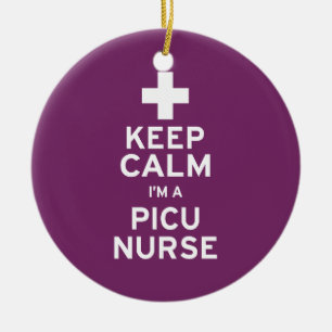 Behalten Sie ruhige PICU Krankenschwester Keramikornament