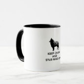 Behalten Sie ruhige Schipperke-Tasse Tasse (Vorderseite Links)