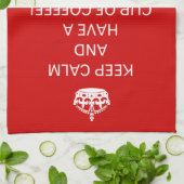 Behalten Sie ruhige Schokolade Labrador Geschirrtuch (Gefaltet)