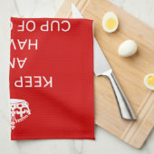 Behalten Sie ruhige Schokolade Labrador Geschirrtuch (Viertel Falte)