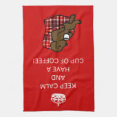 Behalten Sie ruhige Schokolade Labrador Geschirrtuch (Vertikal)