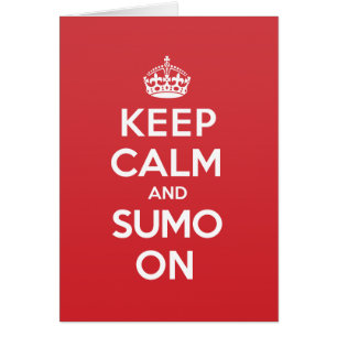Behalten Sie ruhige Sumo-Gruß-Anmerkungs-Karte