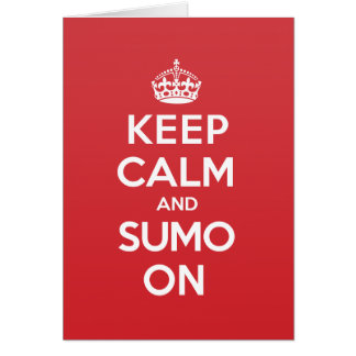 Behalten Sie ruhige Sumo-Gruß-Anmerkungs-Karte