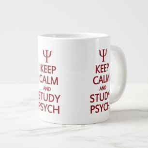 Behalten Sie ruhige u. Studie Psych Jumbo-Tasse