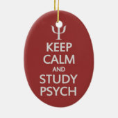 Behalten Sie ruhige u. Studie Psych Keramikornament (Hinten)