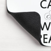 Behalten Sie RUHIGE und ABNUTZUNGS-PERLEN Wörter Mousepad (Ecke)