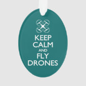Behalten Sie ruhige und Fliegen-Drohnen Ornament (Rückseite)