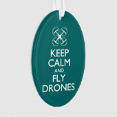 Behalten Sie ruhige und Fliegen-Drohnen Ornament (Vorderseite)