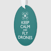 Behalten Sie ruhige und Fliegen-Drohnen Ornament (Vorderseite)