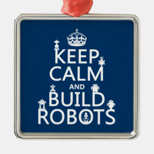 Behalten Sie ruhige und Gestalt-Roboter (in Silbernes Ornament