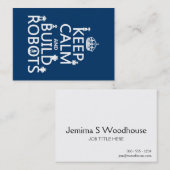 Behalten Sie ruhige und Gestalt-Roboter (in Visitenkarte (Vorne/Hinten)