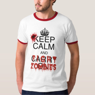 Behalten Sie ruhige und Kampf-Zombies T-Shirt