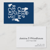 Behalten Sie ruhige und Rettungs-Katzen (in Visitenkarte (Vorne/Hinten)