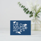 Behalten Sie ruhige und Rettungs-Katzen (in Visitenkarte (Stehend Vorderseite)