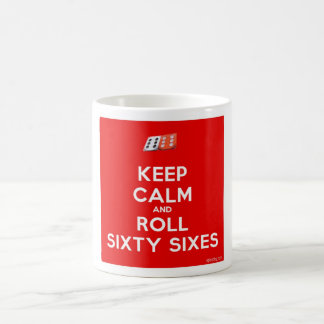 Behalten Sie ruhige und RollenSixty-Sixes Tasse