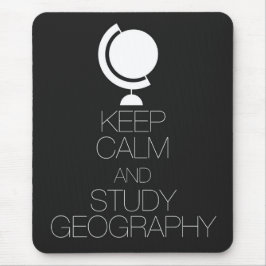 Behalten Sie ruhige und Studien-Geografie Mousepad