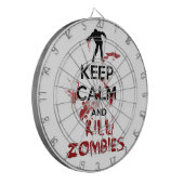 Behalten Sie ruhige und Tötungs-Zombies Dartscheibe (Vorderseite Links)