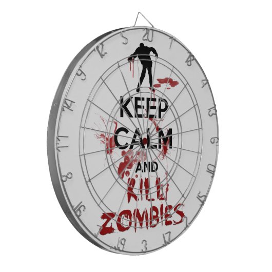 Behalten Sie ruhige und Tötungs-Zombies Dartscheibe (Vorderseite Links)
