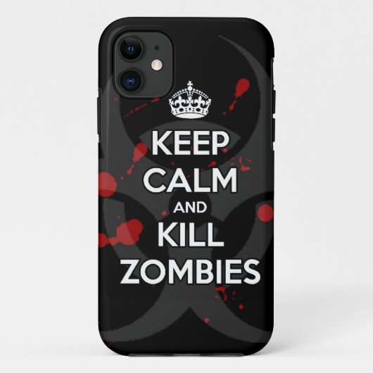 behalten Sie ruhige und Tötungszombies Case-Mate iPhone Hülle (Rückseite)