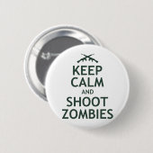 Behalten Sie ruhige und Trieb-Zombies Button (Vorne & Hinten)