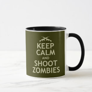 Behalten Sie ruhige und Trieb-Zombies Tasse