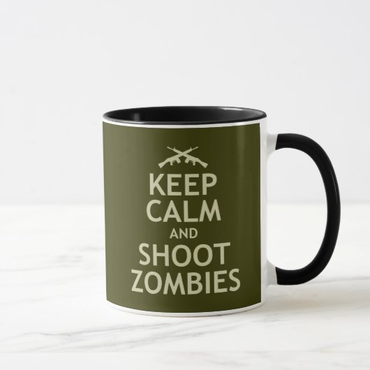 Behalten Sie ruhige und Trieb-Zombies Tasse (Rechts)