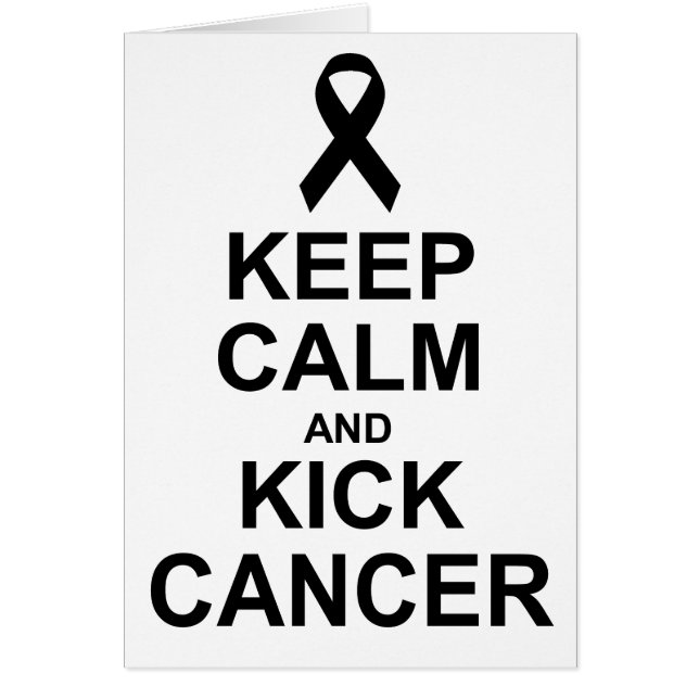 Behalten Sie ruhige und Tritt-Krebskarte (Vorne)