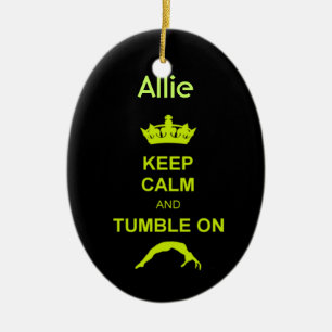 Behalten Sie ruhige und Tumble Keramik Ornament