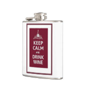 "BEHALTEN Sie RUHIGE UND unterwegsweinflasche DES Flachmann (Links)