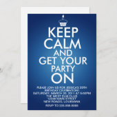 Behalten Sie ruhigen Geburtstag Einladung (Vorne/Hinten)