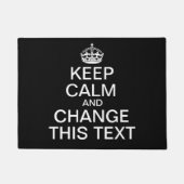 Behalten Sie ruhigen kundenspezifischen Text Fußmatte (Vorderseite)