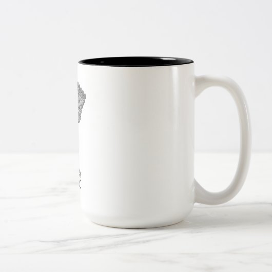 Behalten Sie ruhigen Mosaik-Künstler Zweifarbige Tasse (Rechts)