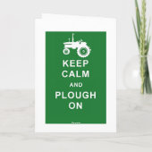 BEHALTEN SIE RUHIGEN PFLUG AUF KARTE (Rückseite)