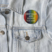 Behalten Sie ruhigen Regenbogen-Stolz Button (Beispiel)