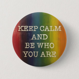 Behalten Sie ruhigen Regenbogen-Stolz Button