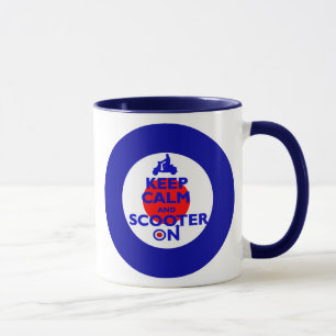 Behalten Sie ruhigen Roller auf Modziel Tasse