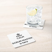 Behalten Sie ruhigen Scrum-Meister ist hier Rechteckiger Pappuntersetzer (Vor Ort)