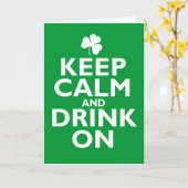 Behalten Sie ruhigen Spaß St. Patricks Tages Karte (Gelbe Blume)