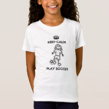 Behalten Sie ruhigen Spiel-Fußball-T - Shirt