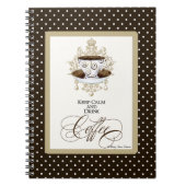 Behalten Sie ruhiger u. Getränk-Kaffee - Notizblock (Vorderseite)