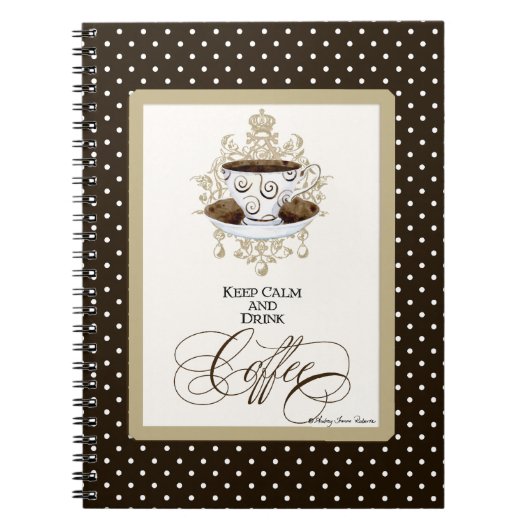 Behalten Sie ruhiger u. Getränk-Kaffee - Notizblock (Vorderseite)