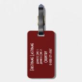 Behalten Sie ruhiger u. kundenspezifischer Gepäckanhänger (Rückseite vertikal)